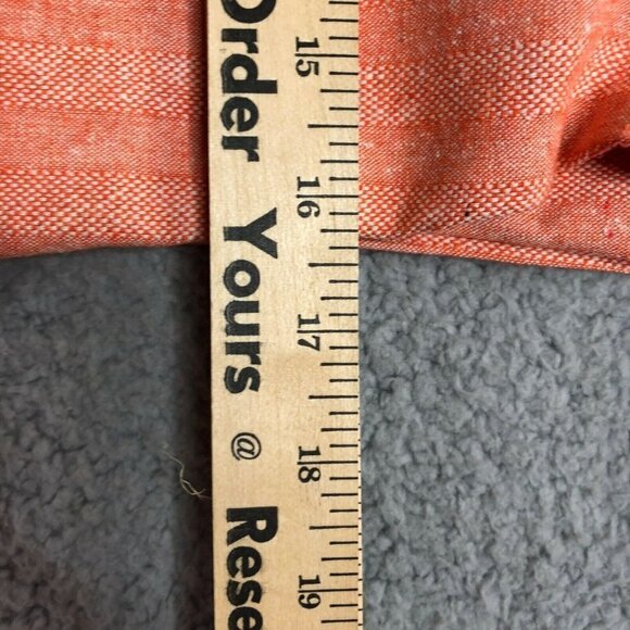 REVOLVE Line and Dot Zoe Wrap Top Linen Blend Puff Sleeve V-Neck Orange Small - Picture 9 of 11